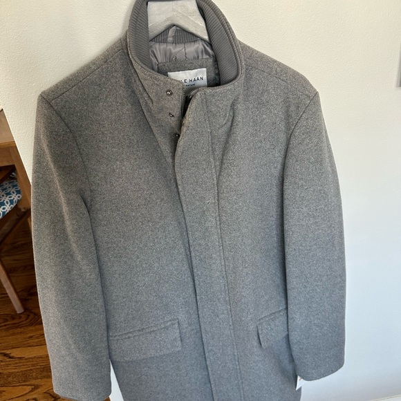 New Cole Haan Gray Pea Coat for Men